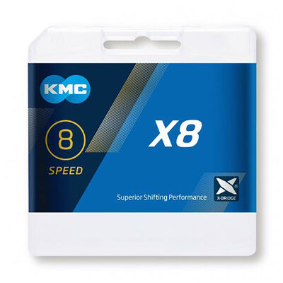 ZİNCİR X8 GÜMÜŞ-GRİ ( 6-7-8 ) VİTES UYUMLU KUTULU 136L BX08NG114