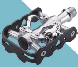 Briviga - PEDAL HF-707 MTB/TREKKING TEK TARAF KİLİTLİ ALÜMİNYUM BARREL CR-MO MİL GÜMÜŞ 101x63mm 328g/pr