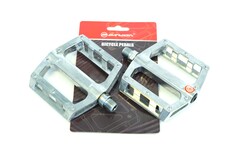 Briviga - PEDAL HF-705 PLATFORM ALÜMİNYUM CR-MO MİL PARLAK GÜMÜŞ 115x100mm 370g/pr